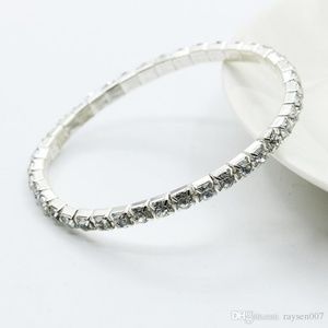 Cherryl's Jewelry - Simple One Row Stretch Rhinestone Bracelet Cherryl's Jewelry - Simple One Row Stretch Rhinestone Bracelet